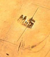 Ezüst(Ag) gyászékszer bross, jelzett, 3,5×2,5 cm, bruttó: 10,3 g