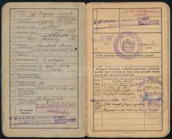 1939 Katonai igazolványi lap a m. kir. 2/II. gyalogos zászlóalj tartalékos katonája részére