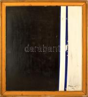 Hencze jelzéssel: Kompozíció: Olaj, farost, festék hibákkal vetemedéssel, keretben, 80×70 cm