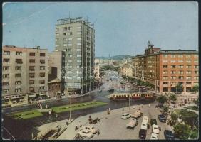 1962 a Tatabányai Bányász SC játékosainak (Gelei, Szepesi, Rapp, stb.) aláírásai Pozsonyból küldött ...