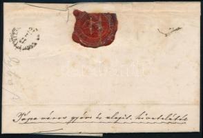 1879 Pápa, Pápa város gyám- és alapít. hivatala által küldött levél, viaszpecséttel