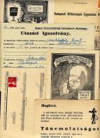 cca 1900-1940 30 db vegyes okmány, nyomtatvány