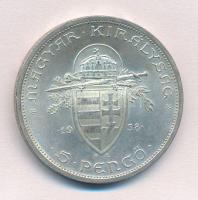 1938. 5P Ag "Szent István" T:2
Adamo P8.1