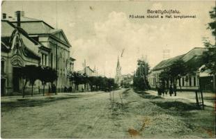 1930 Berettyóújfalu, Fő utca, Megyeháza, Római katolikus templom, Gyógyszertár (fl)