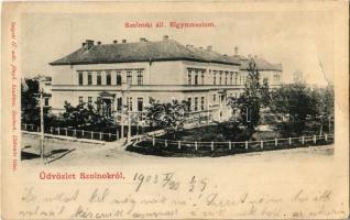 1903 Szolnok, Állami gimnázium. Szigeti H. udv. fényképész kiadása (EB)