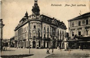 Kolozsvár, Cluj; New York szálloda, Schuster Emil üzlete / hotel, shops (EK)