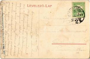 1911 Nagyvárad, Oradea; Pályaudvar, vasútállomás, tehervagonok, gőzmozdony. W. L. (?) 41. Kiadja Rák...