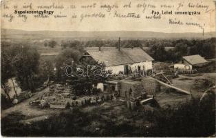 1914 Sepsiszentgyörgy, Sfantu Gheorghe; Pap Lehel cementgyára / cement plant, factory (fa)