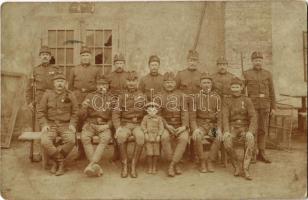 1914 Pozsony, Pressburg, Bratislava; Vasúti őrség, osztrák-magyar katonák / WWI K.u.K. military, soldiers, railway guards. photo (EB)