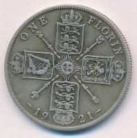 Nagy-Britannia 1921. 1Fl Ag "V. György" T:2-,3 Great Britain 1921. 1 Florin Ag "Georg...