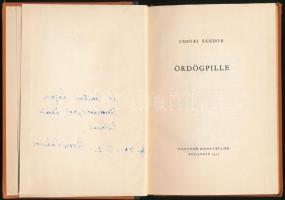 Csoóri Sándor: Ördögpille. Bp., 1957, Magvető. Kiadói félvászon-kötésben. Első kiadás. A szerző, Cso...
