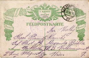 1915 I. Armee im Felde / WWI Austro-Hungarian K.u.K. military art postcard + K.u.K. Infanterieregime...