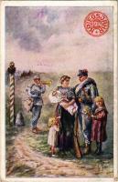 1915 Kriegsjahr 1914 / WWI Austro-Hungarian K.u.K. and German military art postcard, artist signed (EK)