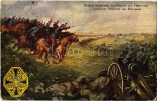 1915 Unsere Kavallerie durchbricht die Feuerlinie russischer Artillerie bei Komarow / WWI Austro-Hungarian K.u.K. and German military, cavalry breaks through the fire line of Russian artillery at Komarów (EK)