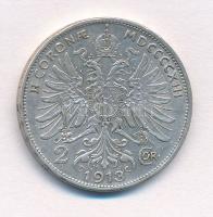 Ausztria 1913. 2K Ag "Ferenc József" T:1-,2 
Austria 1913. 2 Corona Ag "Franz Joseph...