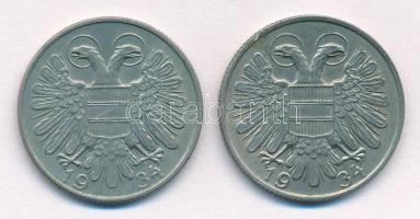 Ausztria 1934. 1Sch Cu-Ni (2x) T:1-,2 
Austria 1934. 1 Schilling Cu-Ni (2x) C:AU,XF