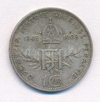 Ausztria 1908. 1K Ag Ferenc József - Jubileum T:2-  Austria 1908. 1 Corona Ag Franz Joseph - Jubilee C:vF Krause KM#2808