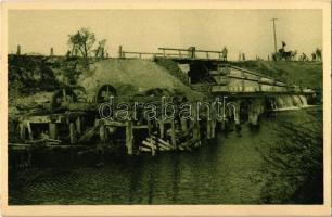 Zboreny mlyn na Strype 1915 / Zerstörte Mühle an der Strypa 1915 / WWI Austro-Hungarian K.u.K. military, destroyed bridge over Strypa River (Ukraine)