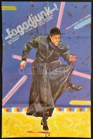 1987 Fogadjunk! című film plakátja, MOKÉP, hajtott, alján kis hiánnyal, 81×56 cm