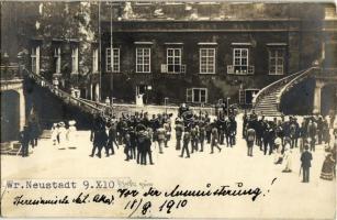 1910 Wiener Neustadt, Vor den Ausmusterung / Austro-Hungarian K.u.K. soldiers retirement event. photo