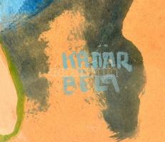 Kádár jelzéssel: ülő női akt. Tempera, papír, üvegezett keretben, 60×42 cm