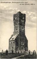 1910 Hruby Jesenik, Altvatergebirge; Praded / Altvater / mountain peak, lookout tower (EK)