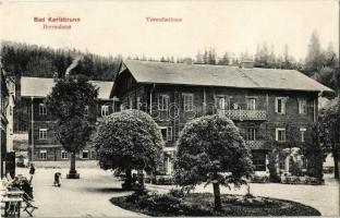 1909 Karlova Studánka, Bad Karlsbrunn; Herrenhaus, Verwalterhaus. Verlag W. Krommer / manor house, caretakers house