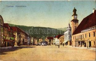 1917 Leoben, Hauptplatz / main square + K.u.K. Zensurstelle Klagenfurt 1. (fl)