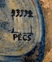 Zsolnay váza, mázas pirogránit kerámia, jelzett, apró kopásnyomokkal, m:33 cm