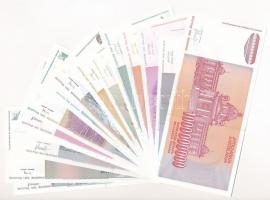 Jugoszlávia 1992. 100D + 500D + 1000D + 5000D + 10.000D + 50.000D + 1993. 100.000D + 500.000D + 1.00...