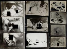 Kis doboznyi erotikus és pornó fotó és grafika fotómásolata, vegyes méretben