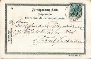 1900  Dubrovnik, Ragusa; Nationalkostüm von Canali bei Ragusa. Lith. Kunstanstalt Heinr. & Aug. ...