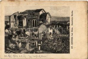 Sant' Andrea, Standrez (Görz, Gorizia, Gorica); Zerstörte Kirche / destroyed church (EK)