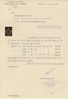 1889- 1917 9 db számla hadi szállításokról szép katonai pecsétekkel és címkékkel