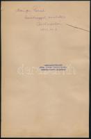 cca 1932 Férfiportré, Pécsi József Fényképészeti Tanműhelyéből, fotó kartonon, a karton hátoldalán p...