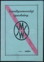 1944 Csepel, Weiss Manfred Acél és Fémművei Rt. pénzbeszedőjének személyazonossági igazolványa,