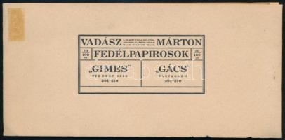 cca 1920-1940 Vadász Márton fedélpapírosok, Gimes-Gács, termékminta prospektus