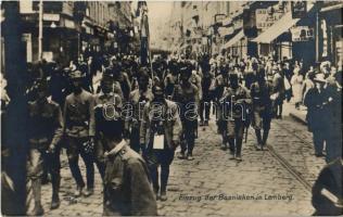 Lviv, Lwów, Lemberg; Einzug der Bosniaken in Lemberg / WWI entry of the Bosnian troops to Lviv, Austro-Hungarian K.u.K. military