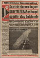 1956 Bild Telegraf osztrák újság, 1956. okt. 29. száma, benne az 1956-os magyar eseményekkel, fotókkal, német nyelven, hajtásnyomokkal, kis szakadásokkal.