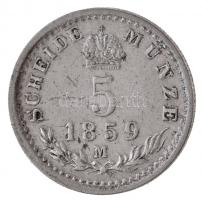 Ausztria 1859M 5kr Ag "Ferenc József" T:2,2-
Austria 1859M 5 Kreuzer Ag "Franz Josep...