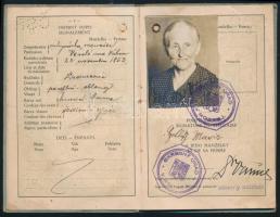 1928 Csehszlovák útlevél / Czechoslovakian passport.