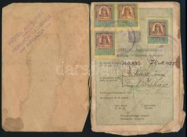1925 Útlevél több bejegyzéssel, kissé megviselten