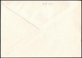 Szojuz 13 FDC rajta Pyotr Ilyich Klimuk (1942- ) űrhajós saját kezű aláírásával / Astronaut autograp...