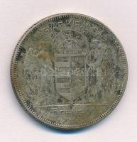 1930. 5P Ag "Horthy jobbra" T:2- patina
Adamo P8