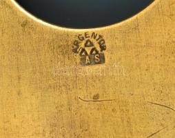 cca 1900 Argentor asztali tükör, ezüstözött alpakka, jelzett, pótolt üveggel, javított, m:50×35  cm