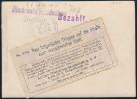 1916 Bolgár katonák egy macedón városban. Jelzett sajtófotó / Bulgarian soldiers in a Macedonian cit...