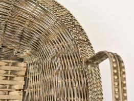 Fém fonott kosár, 37×25 cm