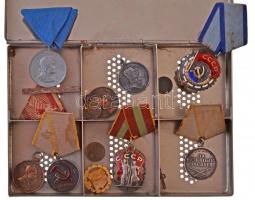 8db-os vegyes magyar és szovjet kitüntetés tétel, közte Becsület Érdemrend, Munka Vörös Zászló Érdemrendje T:2,2- 8pcs of various Hungarian and Soviet decorations, including Order of the Badge of Honor, Order of the Red Banner of Labour C:XF,VF
