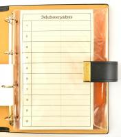 Műbőr gyűrűs berakó új állapotban dobozában