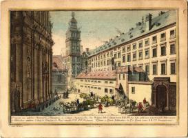 Vienna, Wien I. Dominikanerplatz, view of the new Observatory in the Jesuit College, Vienna showing also the library and the church of St. Maria Rotunda engraved by Johann-August Corvinus (EK)